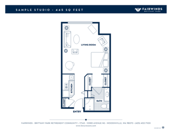 Floorplan of Fairwinds - Brittany Park, Assisted Living, Woodinville, WA 3