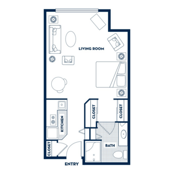Floorplan of Fairwinds - Brittany Park, Assisted Living, Woodinville, WA 4