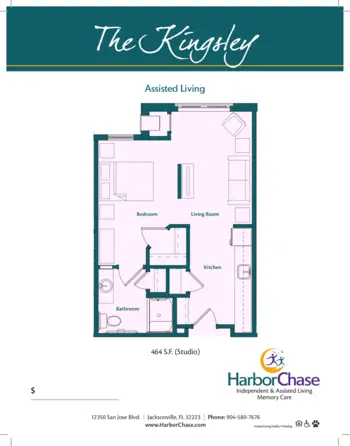Floorplan of HarborChase of Mandarin, Assisted Living, Jacksonville, FL 1