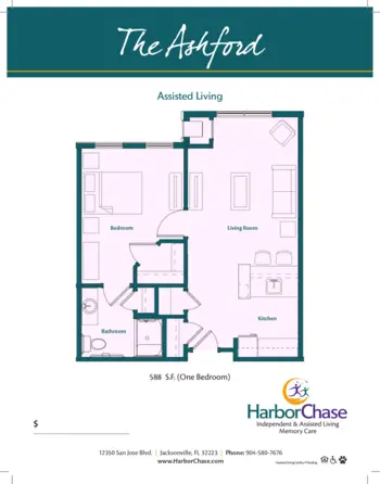 Floorplan of HarborChase of Mandarin, Assisted Living, Jacksonville, FL 3