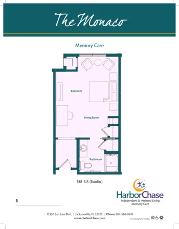 Floorplan of HarborChase of Mandarin, Assisted Living, Jacksonville, FL 11