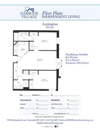 Floorplan of Harbour Village, Assisted Living, Greendale, WI 5