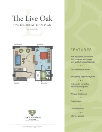 Floorplan of Lake Gibson Village, Assisted Living, Lakeland, FL 1