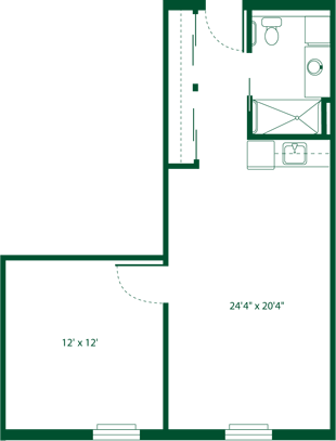 Floorplan of Providence Place of Chambersburg, Assisted Living, Chambersburg, PA 1