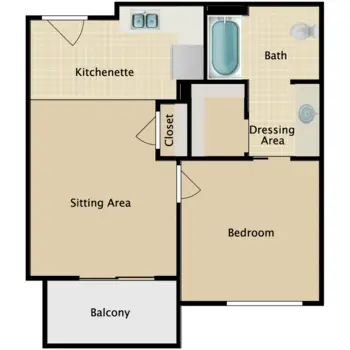 Floorplan of River Bend Assisted Living, Assisted Living, Memory Care, Rochester, MN 1