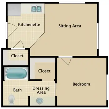 Floorplan of River Bend Assisted Living, Assisted Living, Memory Care, Rochester, MN 3