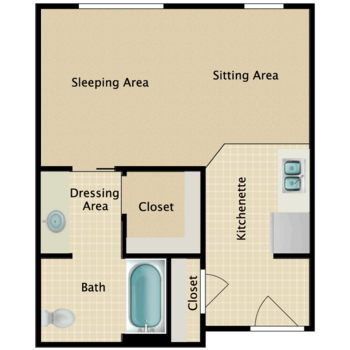 Floorplan of River Bend Assisted Living, Assisted Living, Memory Care, Rochester, MN 9