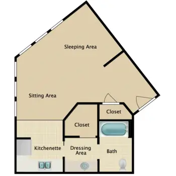 Floorplan of River Bend Assisted Living, Assisted Living, Memory Care, Rochester, MN 10