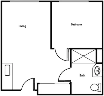 Floorplan of Saunders House, Assisted Living, Wahoo, NE 2