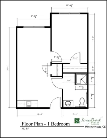 Floorplan of Stoneybrook Suites of Watertown, Assisted Living, Watertown, SD 1