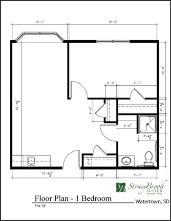 Floorplan of Stoneybrook Suites of Watertown, Assisted Living, Watertown, SD 2