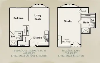 Floorplan of The Arbor and Terrace of Ruston, Assisted Living, Ruston, LA 1