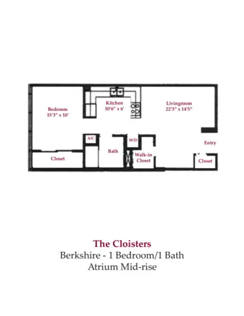 Floorplan of The Cloisters of Deland, Assisted Living, Deland, FL 2