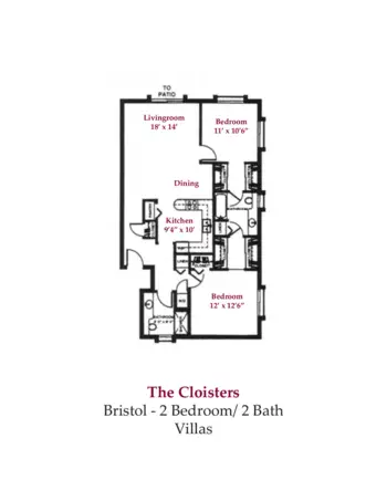 Floorplan of The Cloisters of Deland, Assisted Living, Deland, FL 3