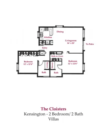 Floorplan of The Cloisters of Deland, Assisted Living, Deland, FL 5