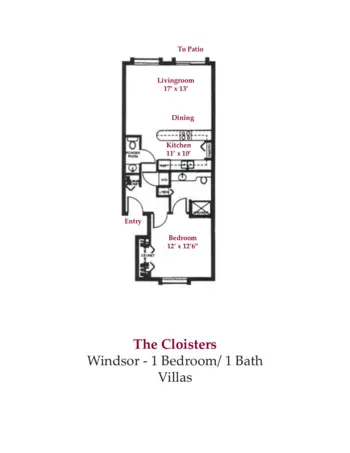 Floorplan of The Cloisters of Deland, Assisted Living, Deland, FL 9