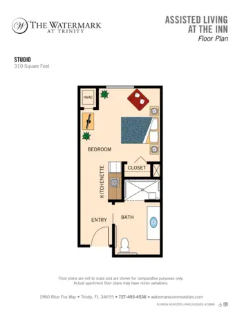 Floorplan of The Watermark at Trinity, Assisted Living, Trinity, FL 1