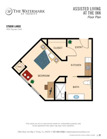 Floorplan of The Watermark at Trinity, Assisted Living, Trinity, FL 5