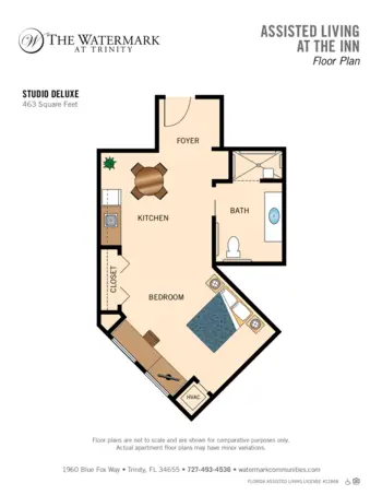 Floorplan of The Watermark at Trinity, Assisted Living, Trinity, FL 6