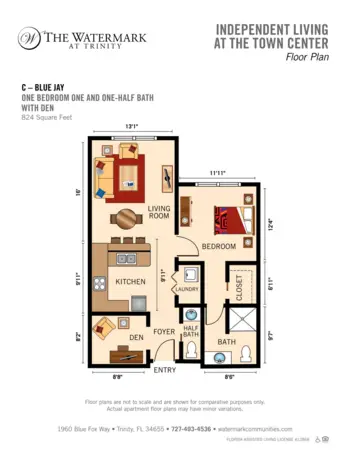 Floorplan of The Watermark at Trinity, Assisted Living, Trinity, FL 9