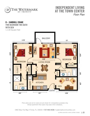 Floorplan of The Watermark at Trinity, Assisted Living, Trinity, FL 10
