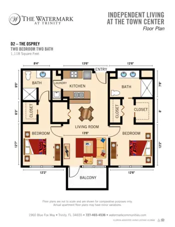 Floorplan of The Watermark at Trinity, Assisted Living, Trinity, FL 11