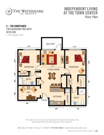 Floorplan of The Watermark at Trinity, Assisted Living, Trinity, FL 13