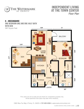 Floorplan of The Watermark at Trinity, Assisted Living, Trinity, FL 18