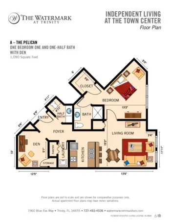 Floorplan of The Watermark at Trinity, Assisted Living, Trinity, FL 20