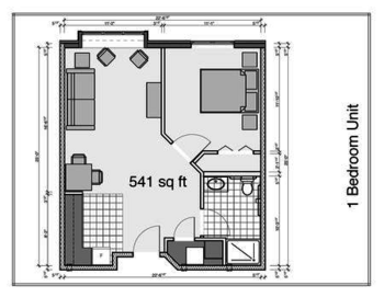Floorplan of Willow Winds, Assisted Living, Denver, IA 1