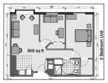 Floorplan of Willow Winds, Assisted Living, Denver, IA 2