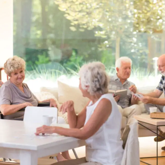 seniors at assisted living facility